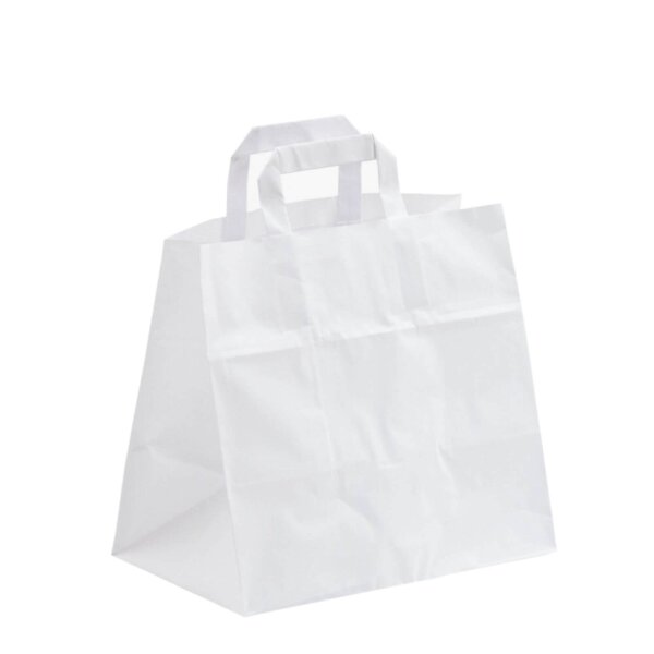 Papier-Tragetaschen 26/17/26cm-weiß (250 St.)