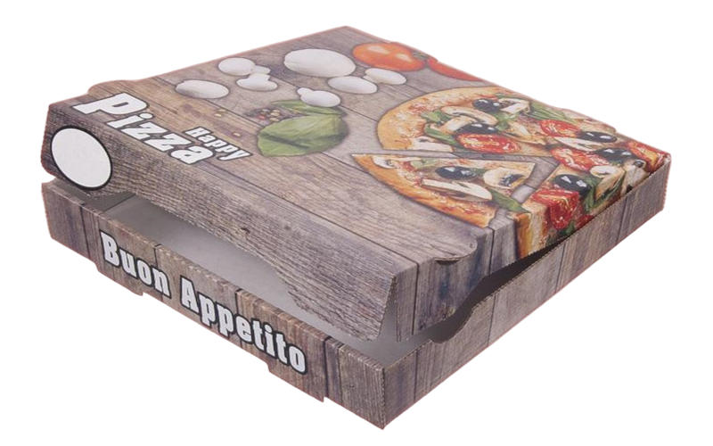 Pizzakarton (weiß) mit Motiv "Piccante"