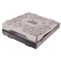 Pizzakarton "AMORE" schw./weiß