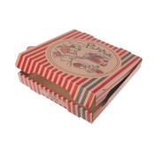 Pizzakarton braun mit Motiv 