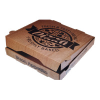 Pizzakarton (braun) mit Motiv "Pizzastempel"